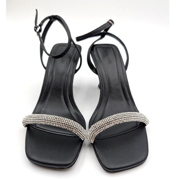 Open Edit Taytum Ankle Strap Sandal Women's Silver Metallic Size US6.5M EU37 - Picture 2 of 12